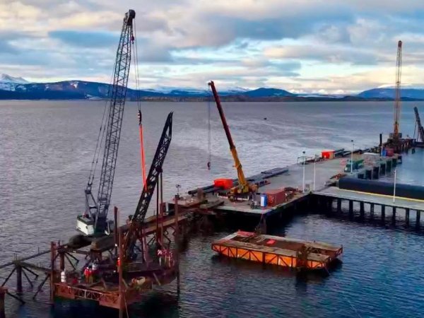 Segunda etapa del muelle multipropósito de Puerto Williams supera el 55% de avance y proyecta iniciar operaciones en 2027