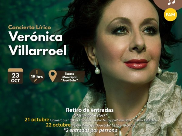 Comienza retiro de invitaciones para concierto de Verónica Villarroel